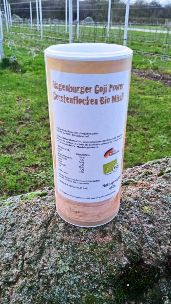 Gerstenflocken Bio Müsli Verpackung.